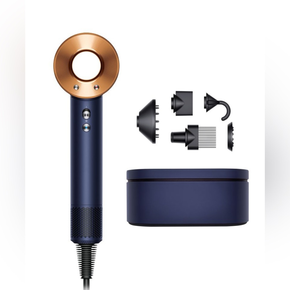 Dyson Hair Dryer with Black and Gold Finish